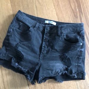 High waisted cut offs